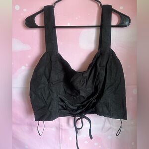 Abercrombie Lace Up Linen Tank